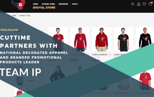 CutTime Partners with National Decorated Apparel and Branded Promotional Products Leader Team IP Press Release